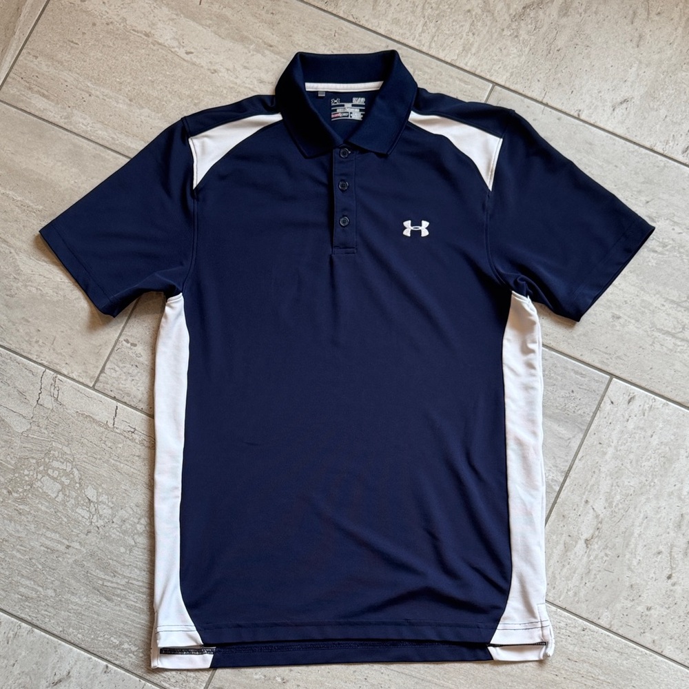 Under Armour Men's Polo in Navy and White